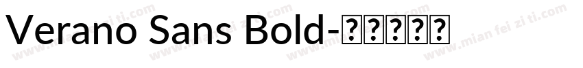 Verano Sans Bold字体转换
